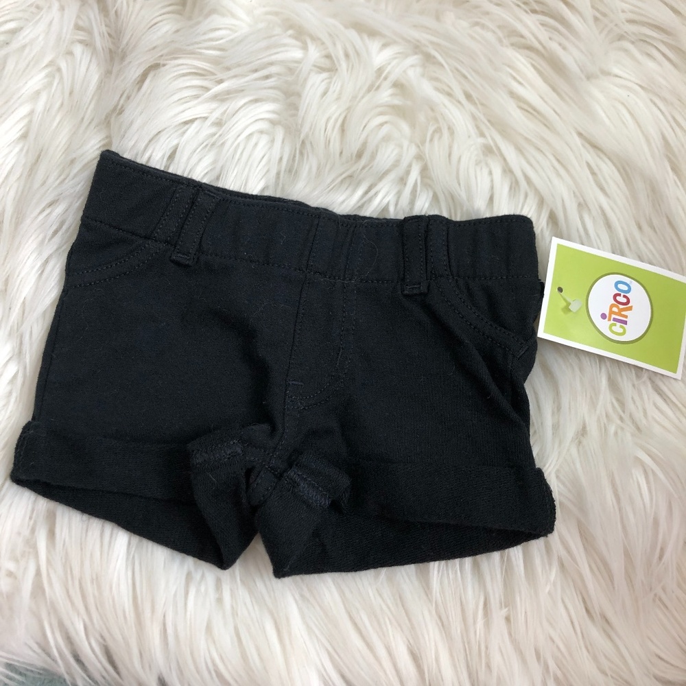 NWT black circo shorts size 12m